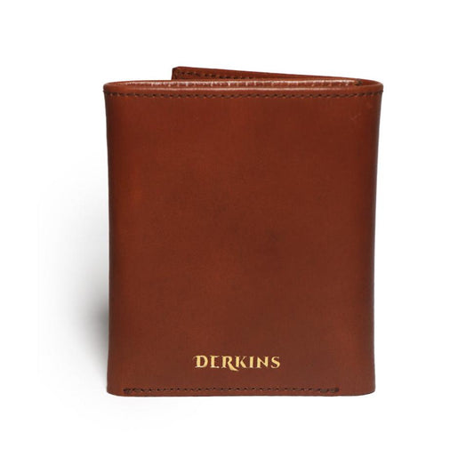 Leather Trifold Brown Wallet - Derkins